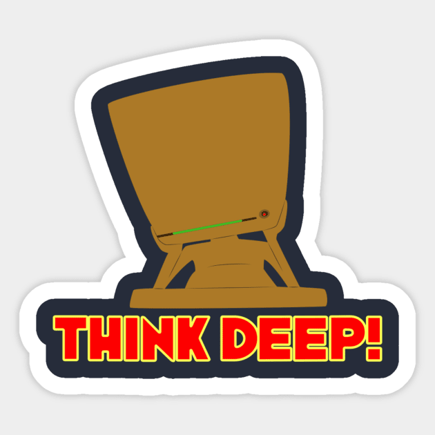 Think Deep Sticker by JSKerberDesigns